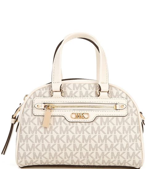 michael kors bowling bag white|MICHAEL Michael Kors Williamsburg Extra Small Bowling .